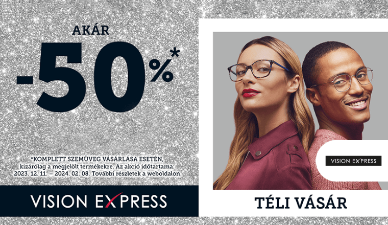 Akár 50% kedvezménnyel cserélheti le szemüvegét