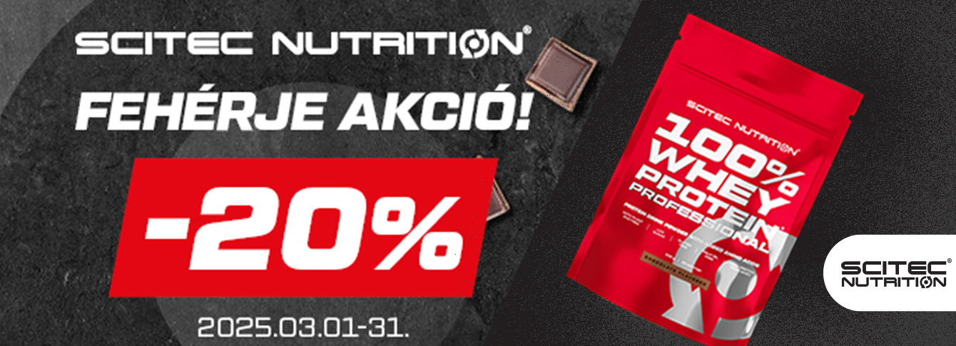 20% kedvezmény a Scitec Nutrition bestseller termékére