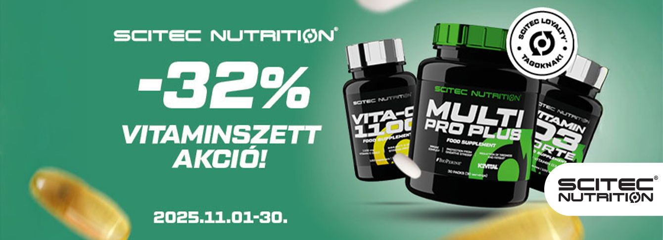 Vitamin akció a Scitec Nutrition üzletében