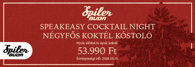 Exkluzív koktélkóstoló négy fő részére a Spíler Budában