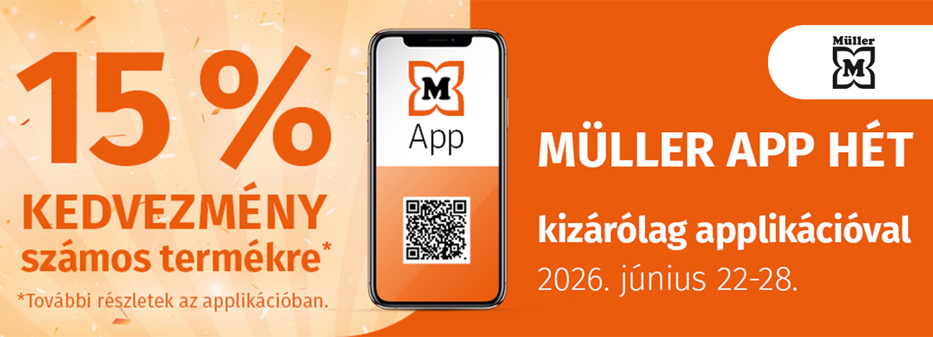 Izgalmas kedvezmények és kuponok a MÜLLER APP héten