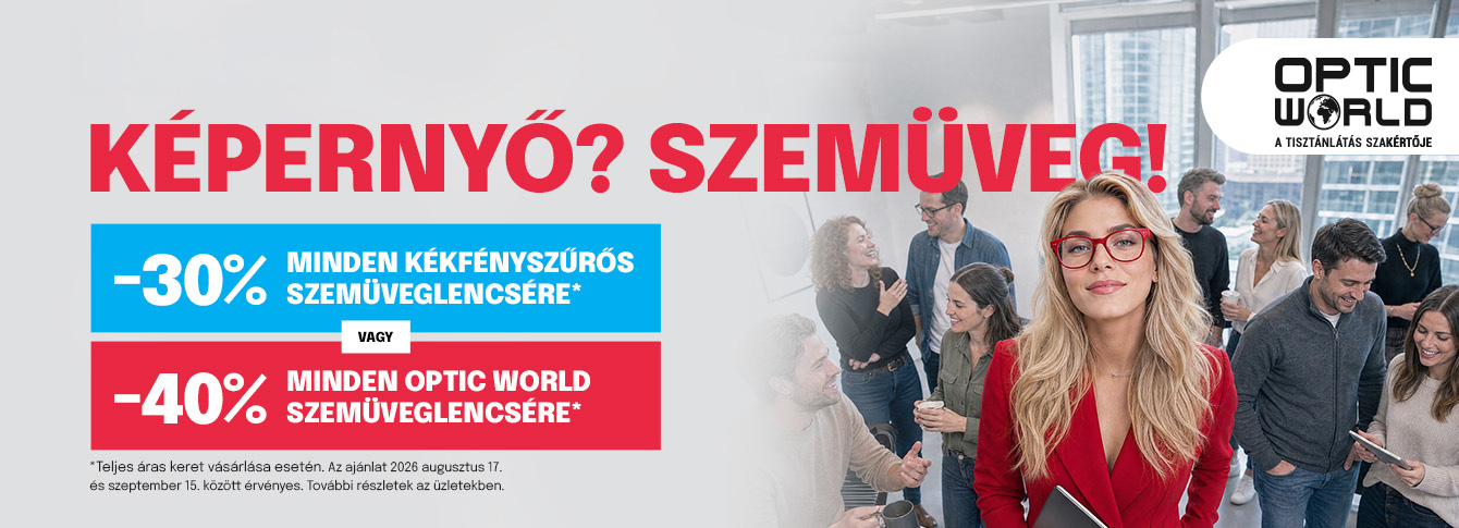Kedvezményes kékfényszűrős szemüvegek az Optic Worldben