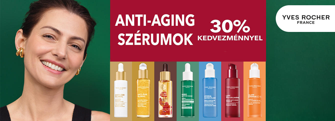 30% kedvezmény az Yves Rocher anti-aging szérumokra