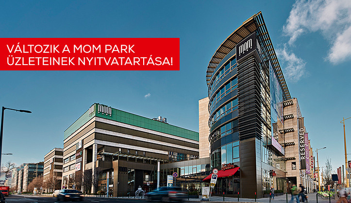 Változik a MOM Park üzleteinek nyitvatartása!